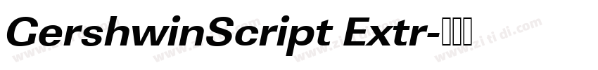 GershwinScript Extr字体转换
